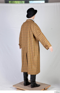  Photos Man in Historical formal suit 7 20th century Brown suit Historical clothing a poses brown Coat hat whole body 0006.jpg